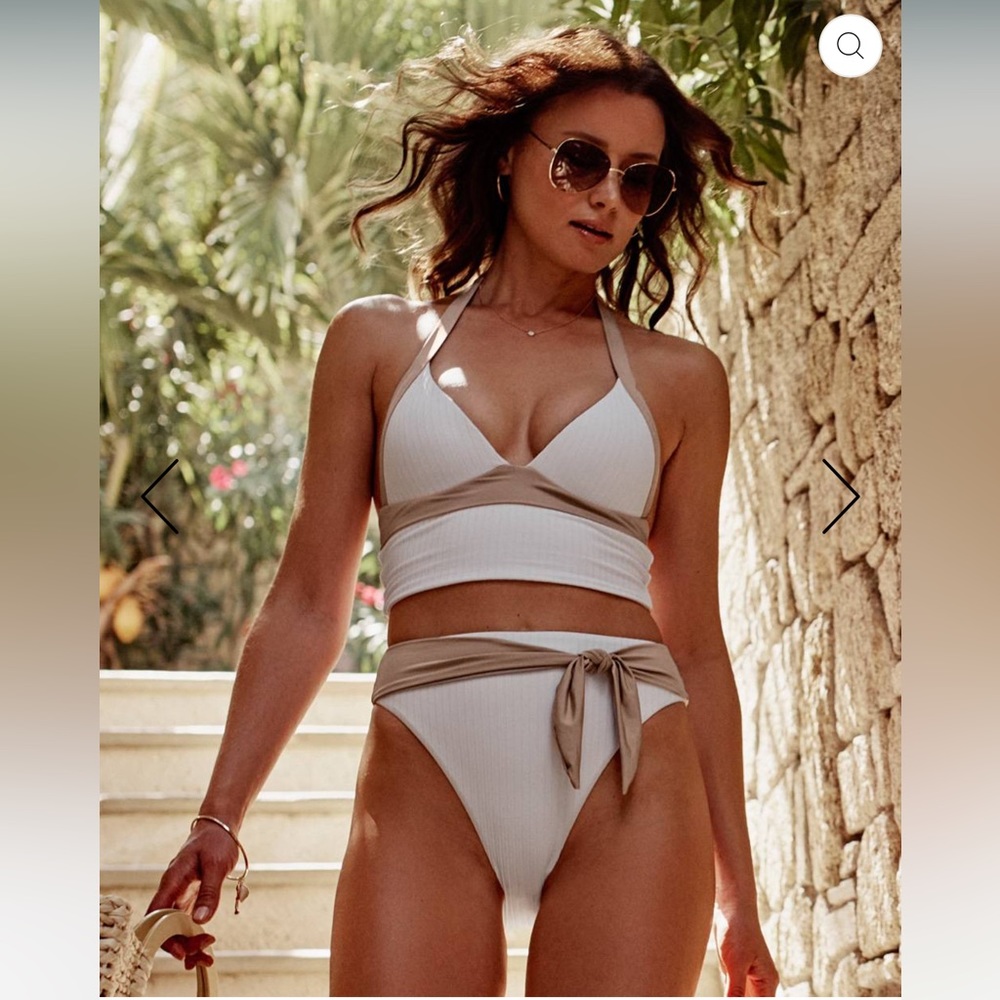 Voda Swim White Tankini Swim Suit
